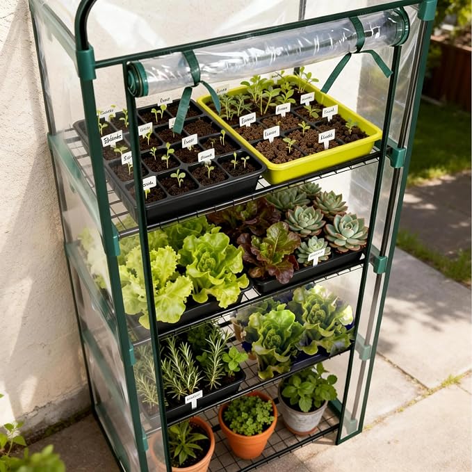 Worth Garden 4 Tier Mini Greenhouse - Image 8