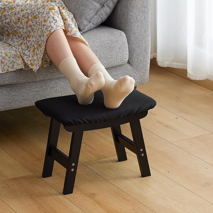 Foot Stool Ottoman Foot Rest Under Desk, Small Stool - Image 2
