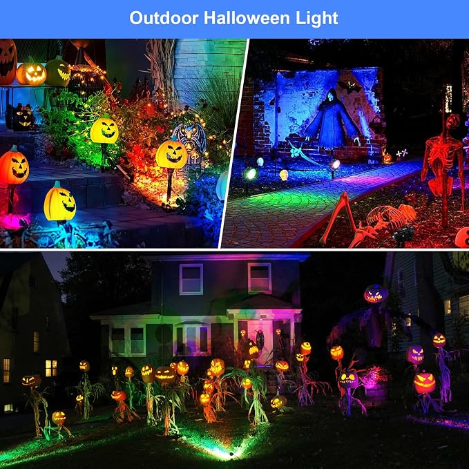 Christmas Spot Lights Outdoor Color Changing Landscape Spotlights, 12W RGBW LED - Image 7