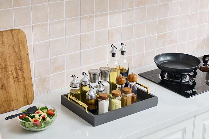 40cm x30cm Serving Trays with Handles, Ottoman Trays, Living Room, and Outdoors - Image 8