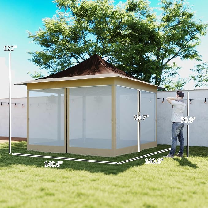 Outsunny 12 x 12 ft. Pop Up Canopy Tent - Image 7