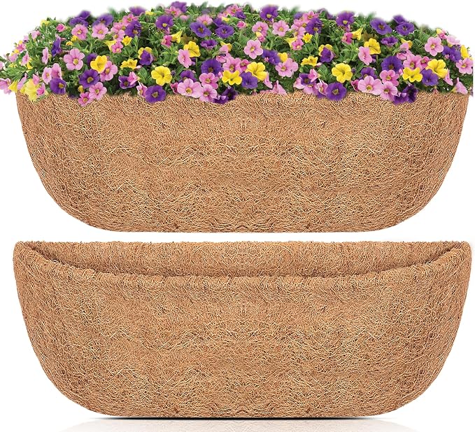 Y&M 48" Coco Liner for Window Box Deck Basket Planter Trough Coconut Fiber by YM