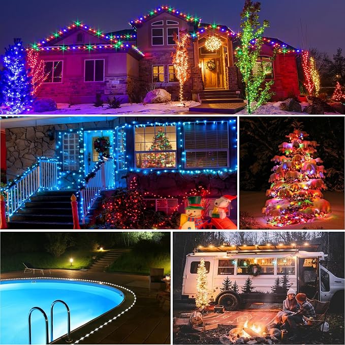 33FT Solar Rope Lights Outdoor Waterproof, 18 Colors Changing Fairy String - Image 7