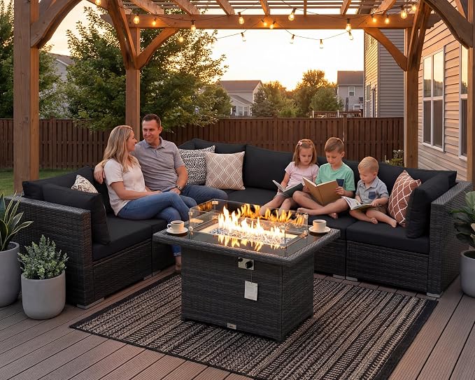 NICESOUL 7 Piece Outdoor Furniture Set - Image 3