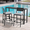 Crestlive Products Outdoor Bar Table and Chairs Set, 3 Piece Outside Patio Bar by CrestliveProducts