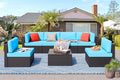 Vongrasig 7 Pieces Outdoor Patio Furniture Sets, Outdoor Sectional Rattan Sofa by Vongrasig