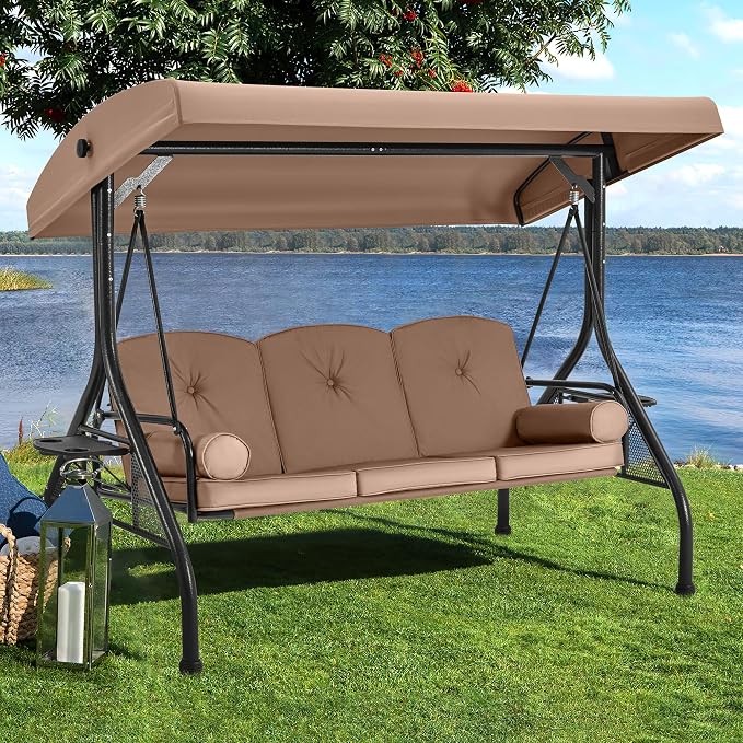 GYUTEI 3-Seat Outdoor Patio Swing - Image 8