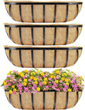 4pcs 24" Window Box Deck Railing Planter by LAWYAMAI