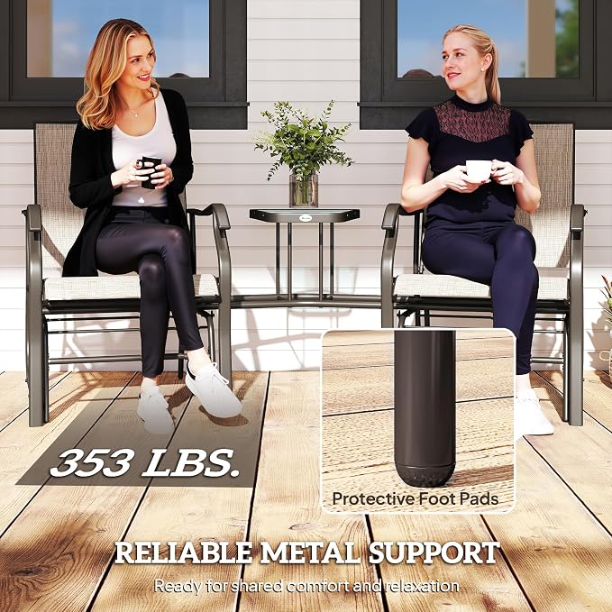 Outsunny Outdoor Glider Chairs - Image 7