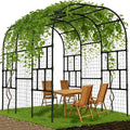 Tall Garden Arch Trellis for Climbing Plants, 87in Tall Metal Plant Support by UrGROWA