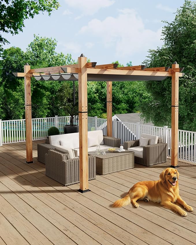 10x10 Ft Aluminum Pergola Outdoor Pergola by KYBOLT
