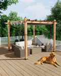 10x10 Ft Aluminum Pergola Outdoor Pergola by KYBOLT