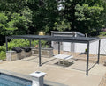 PURPLE LEAF Louvered Pergola 11' x 28' Aluminum Outdoor Pergola by Unknown