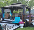 PURPLE LEAF Hardtop Gazebo 10' X 13' Galvanized Steel Roof by PURPLELEAF
