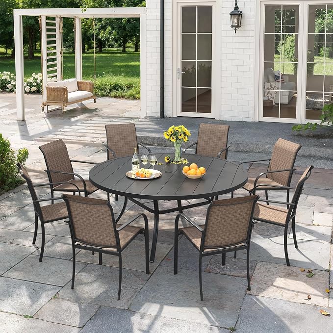 VICLLAX 9 Pieces Patio Outdoor Dining Set by HOME
