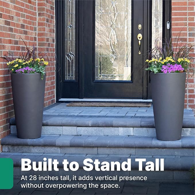 Step2 Tremont Tall Round Tapered Planter, Indoor/Outdoor Plants, Efficient - Image 3