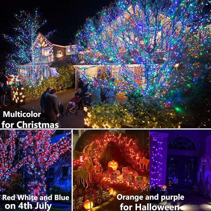 Joomer Color Changing Christmas String Lights, 164FT 500 LED RGB LED String - Image 2