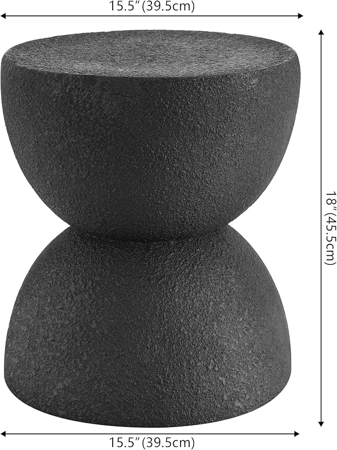 JONATHAN Y TBL1100B Greta 18" Mid-Century Modern Drum Indoor/Outdoor Accent - Image 2