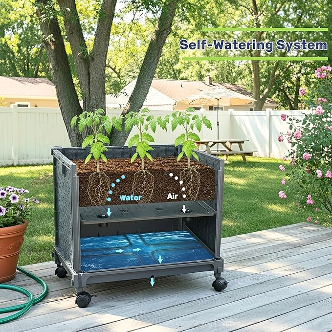 Raised Garden Bed with Tomato Planter Cage, 67.6" Trellis Planter Boxes with - Image 6
