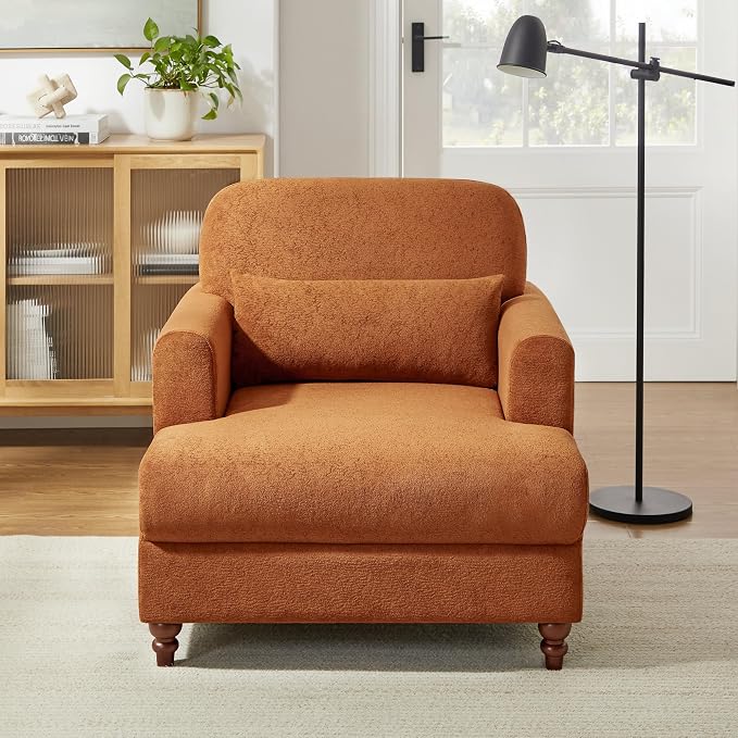 Oversized Chaise Lounge Chair Set of 2, Cloud Fluffy Chaise Sofa Recliner - Image 8