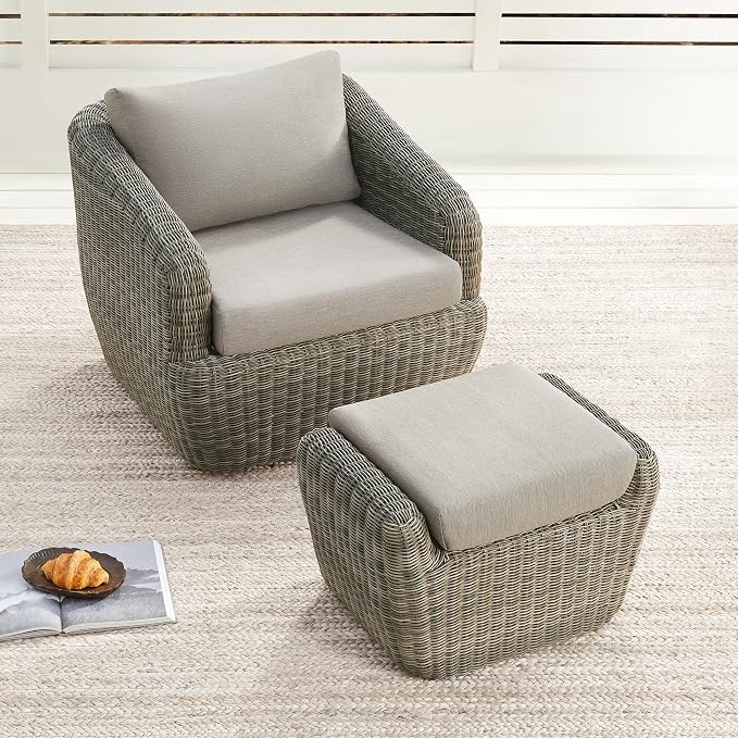CHITA 7 Pieces Patio Wicker Furniture Set, Outdoor Rattan Bistro Set - Image 6