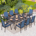 PHI VILLA 9 PCS Patio Dining Set, Aluminum Outdoor Furniture, Patio Table and by PHIVILLAThepioneerofcomfortablehouseholdsupplies