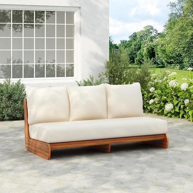 Christopher Knight Home Poppy Acacia Wood Outdoor 3 Seater Sofa by ChristopherKnightHome