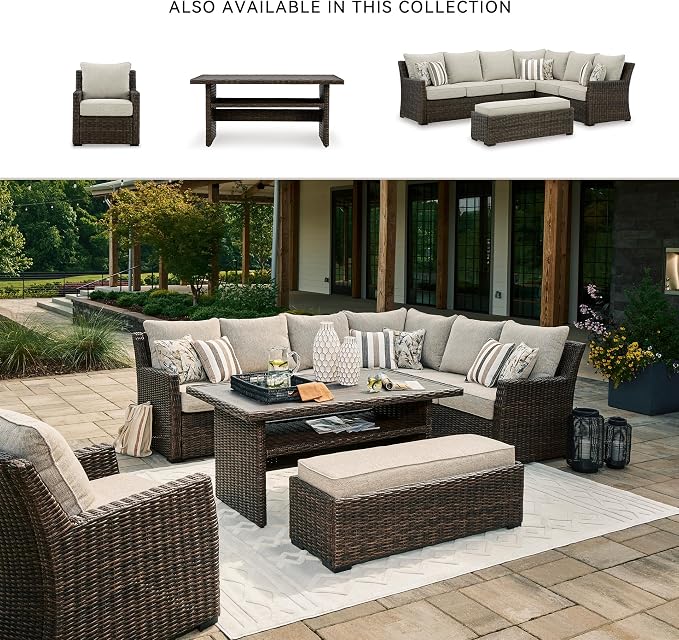 Signature Design by Ashley Brook Ranch Casual Nuvella Weather Resistant Fabric - Image 6