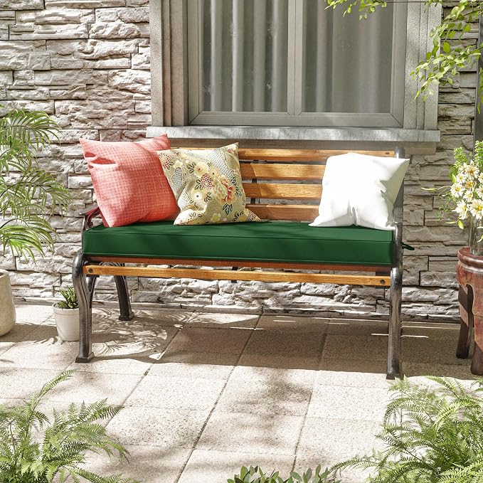 Premium Outdoor Bench Cushions for Patio Furniture 3.5inches Memory Foam Bench - Image 2