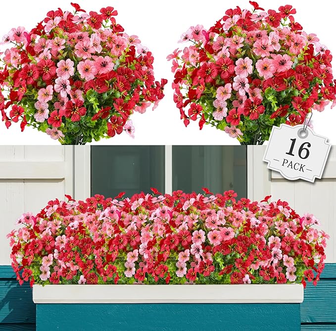 AGIRL 16 Bundles Artificial Flowers by AGIRL