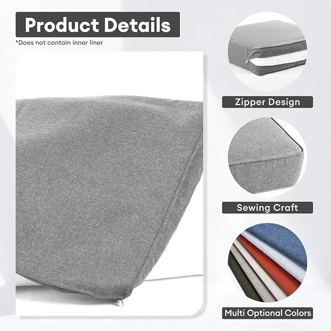ovios Patio Cushion Covers, Waterproof Cushion Cover - Image 5