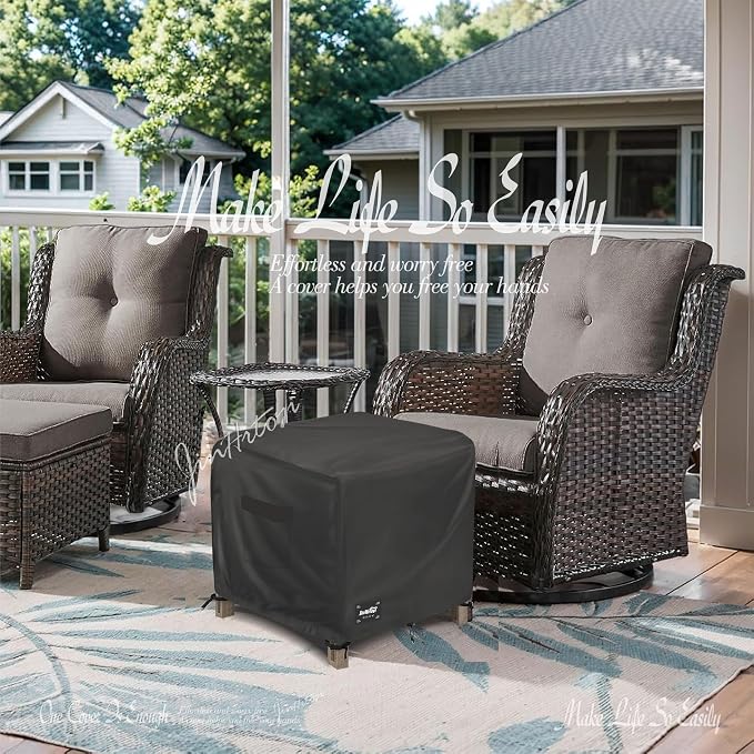JinHrtoyi Patio Square Table Cover, 32Wx32Dx16H Inches 100% Waterproof Heavy - Image 7