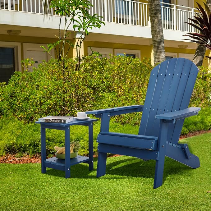 Double Adirondack Outdoor Side Table Weather Resistant, Outdoor Rectangular - Image 7