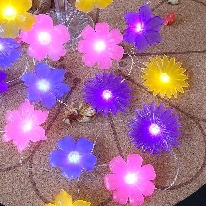 JASHIKA Solar Lights Outdoor Flower String Lights Waterproof Fairy Spring - Image 6