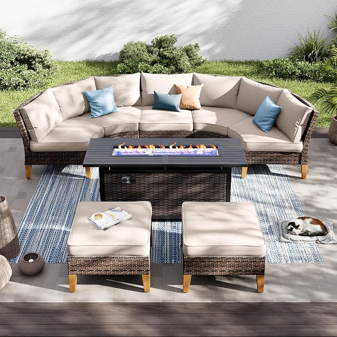 PHI VILLA 6-Piece Wicker Patio Furniture Set by PHIVILLAThepioneerofcomfortablehouseholdsupplies
