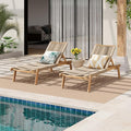 Christopher Knight Home Set of 2 Outdoor Patio Wood Adjustable Chaise Lounges by ChristopherKnightHome