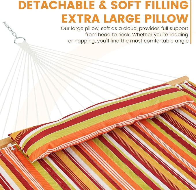Lazy Daze Hammocks 12 FT Quilted Fabric Double Hammock - Image 3