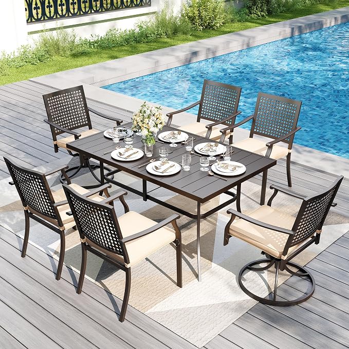 PHI VILLA 7 Pieces Outdoor Dining Set - Image 2