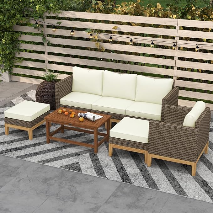 Outsunny Wooden Patio Furniture Set - Image 8