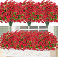 Bassion Artificial Flowers for Outdoors, 24 Bundles UV Resistant Fake Flowers by Bassion