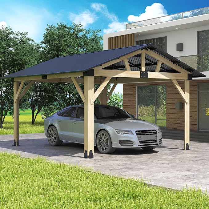 Wood Gazebo 12'x14', Cedar Wooden Gazebos, Outdoor Hardtop Gazebo - Image 7