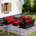 Joyside Wicker Patio Furniture Sets, 7 Pieces Upgraded Large Size Outdoor by Joyside