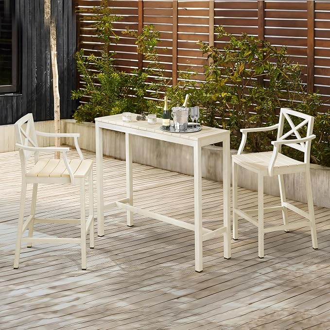 Outdoor Bar Stools Set of 2, 26 Inch All Weather HDPS Patio Counter Height - Image 5