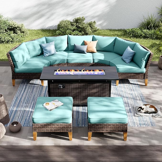 PHI VILLA 6-Piece Wicker Patio Furniture Set by PHIVILLAThepioneerofcomfortablehouseholdsupplies