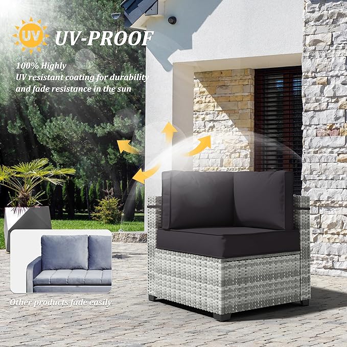 14 Pcs Outdoor Cushion Covers Patio Cushion Slipcovers Replacement Splash Proof - Image 5