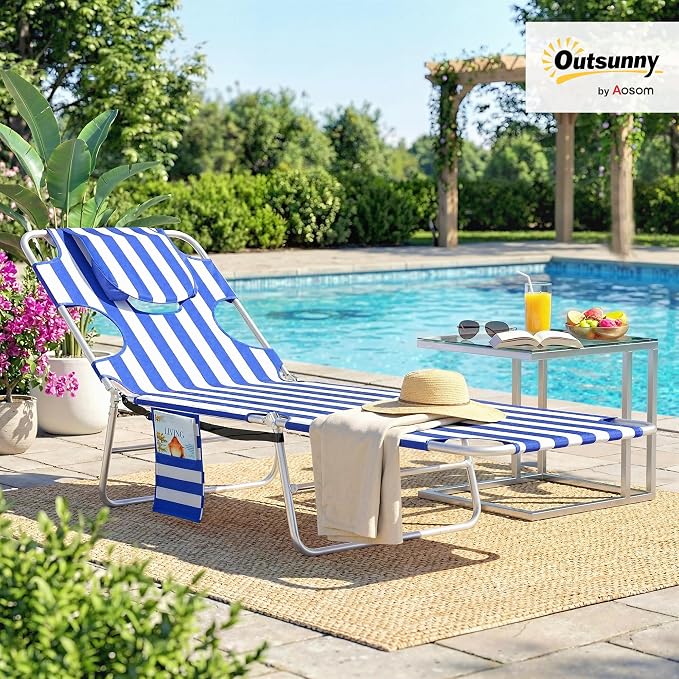 Outsunny Chaise Lounge Chair Outdoor - Image 2