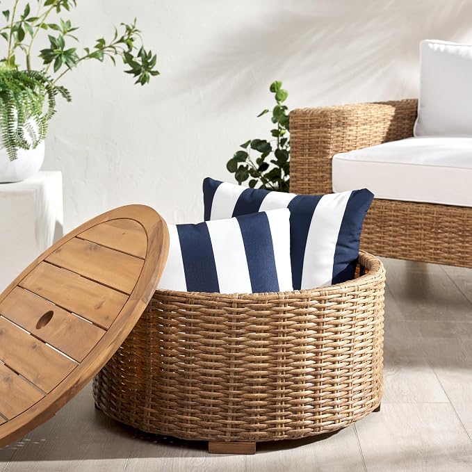 SAFAVIEH Couture Collection – Anguilla Faux Wicker Indoor/Outdoor Storage - Image 4