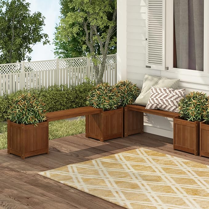 Furinno FG16011 Tioman Hardwood Flower Box - Image 3