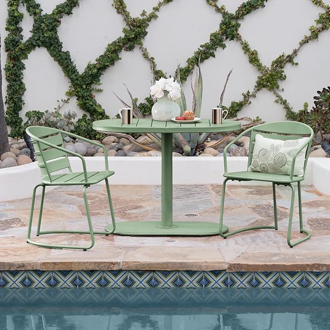 Christopher Knight Home Adley Outdoor Bistro Set, 3-Piece Bistro Table and by ChristopherKnightHome