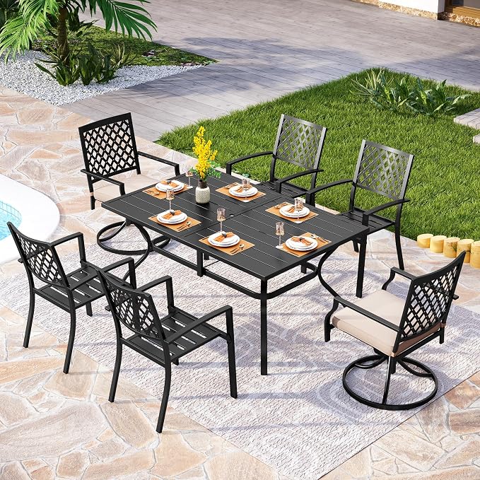 PHI VILLA 7 Pieces Outdoor Dining Set - Image 6